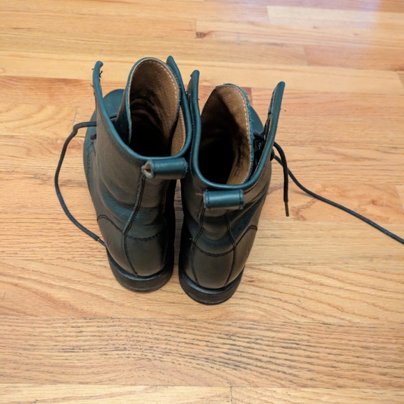 Frye Women's Green Leather Lace-Up Boots - Picture 10 of 11